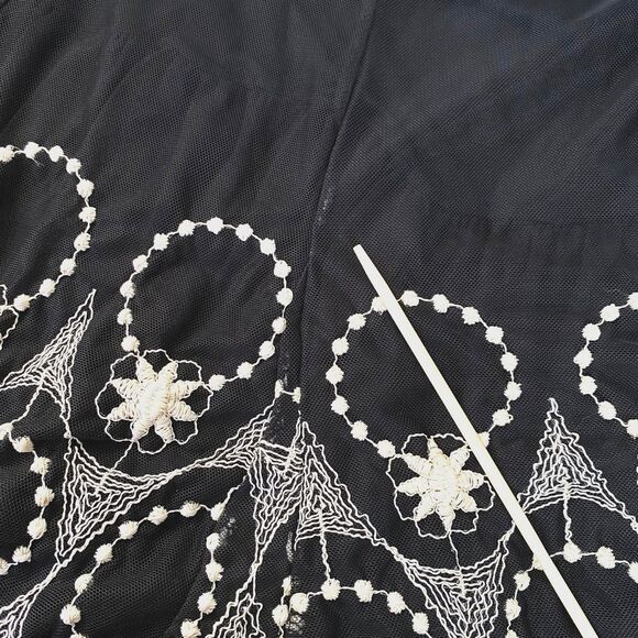 Style and Co Tulle Embroidered Layered Skirt Plus Sz 2X Multicolor Lined Flaws - Picture 9 of 14